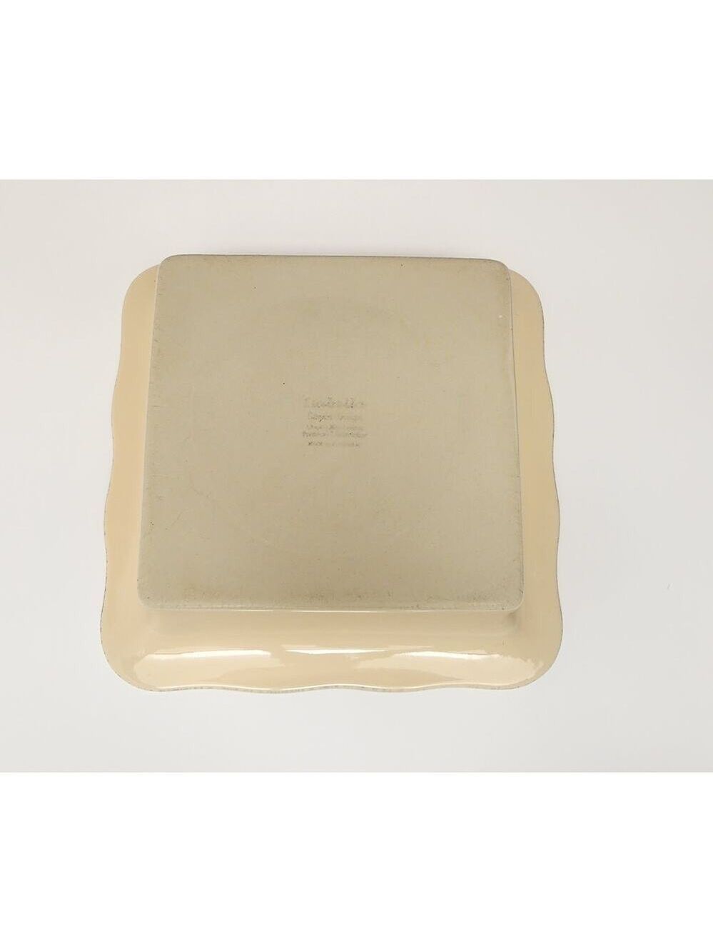Isabella. Vintage Large Rectangular Beige Stoneware 12" Baking Dish Pan - Picture 4 of 6
